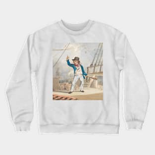 Caricature of a Sailor (One of a Set of Three) by John Sell Cotman Crewneck Sweatshirt